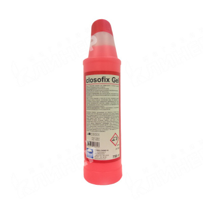 CLOSOFIX GEL, густое кислотное средство для эффективного и быстрого удаления известковых отложений и солей мочи в унитазах и писсуарах, Pramol